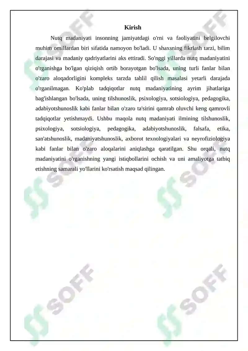 Nutq Madaniyati Fanining Tilshunoslik, Psixologiya va Sotsiologiya Bilan Aloqasi 3