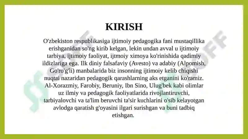 XX asr boshlarida O'zbekistonda olib borilgan ijtimoiy-pedagogika yo'nalishlari 3