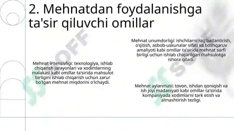Mehnat Resurslaridan Foydalanish Samaradorligining Tahlili 3