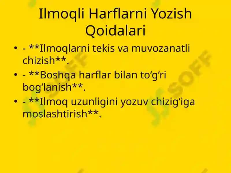 Ilmoq va Halqa Unsurli Kichik Harflarni Guruhlash 3
