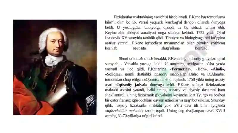 Fransua Kenening iqtisodiy ta’limoti 3
