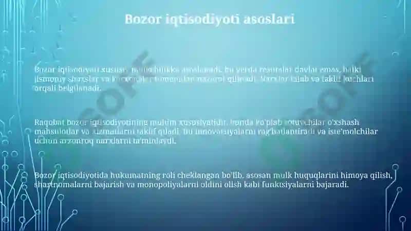 Iqtisodiyot bozor va iqtisodiyot siyosati 3