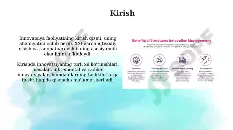 Inavatsion faoliyatni tashkil etishga ta'sir etuvchi omillar 3