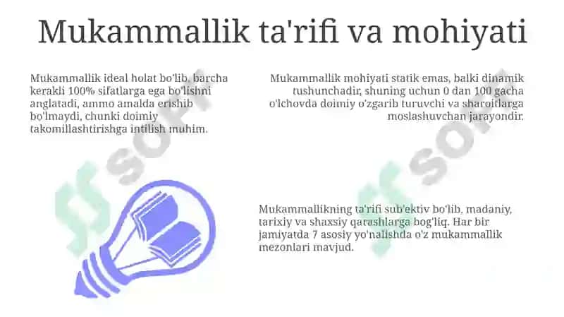 Mukammallik Tushunchasi: Ta'riflar va Ideallar 3