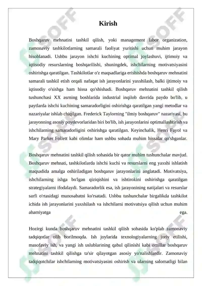 Boshqaruv Mehnatini Tashkil Qilish 3