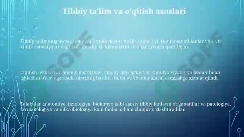Tibbiyot talabalarining shifokor shaxsiga aylanish mexanizmlarini aniqlang va tasvirlang 3