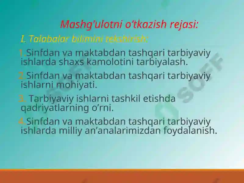 Sinfdan va maktabdan tashqari tarbiyaviy ishlar tizimi 3