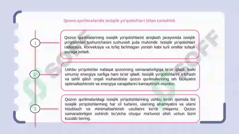Qozon qurilmalarining issiqlik yoqotishlarini aniqlash 3
