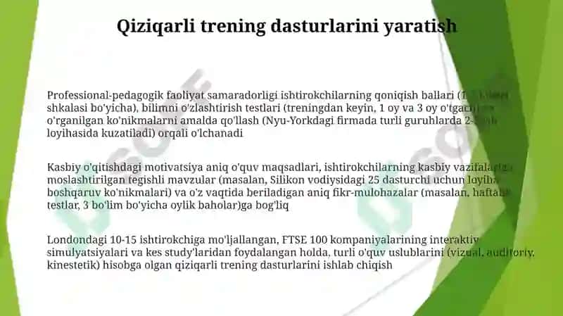 Kasbiy ta'lim faoliyati motivatsiyasi 3