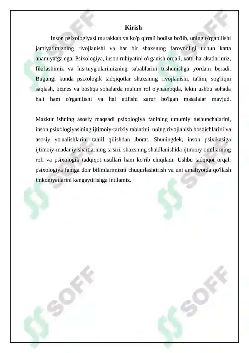 Psixologiya fanining umumiy tushunchalari 3