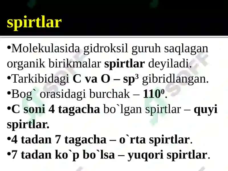 To‘yingan bir atomli spirtlar 3
