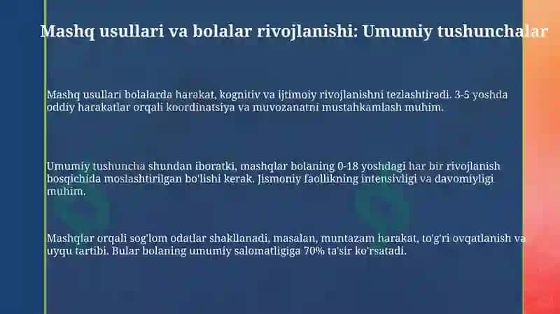 Mashq qilish usuli: bolalarda koʻnikma va odatlarni rivojlantirish 3