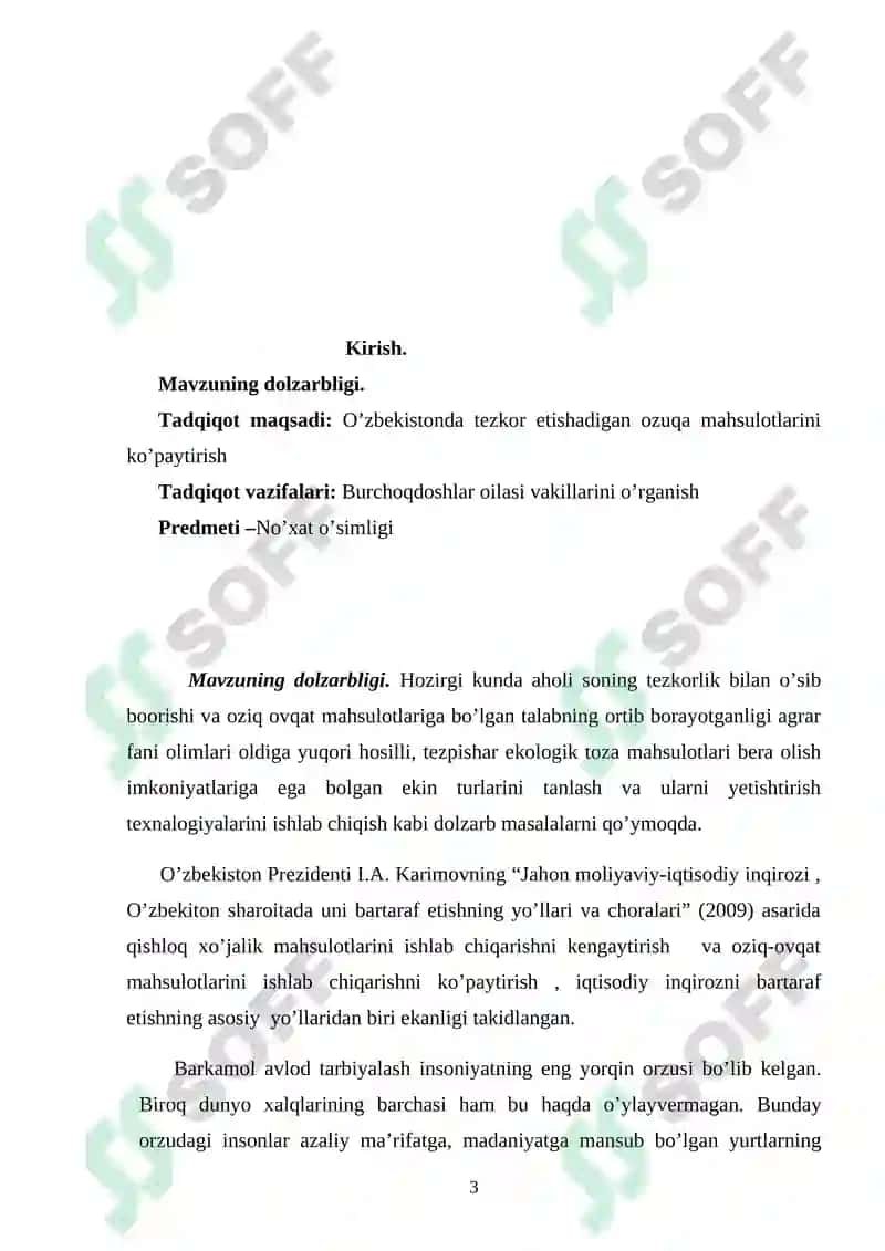 Burchoqdoshlar oilasi kurs ishi 3