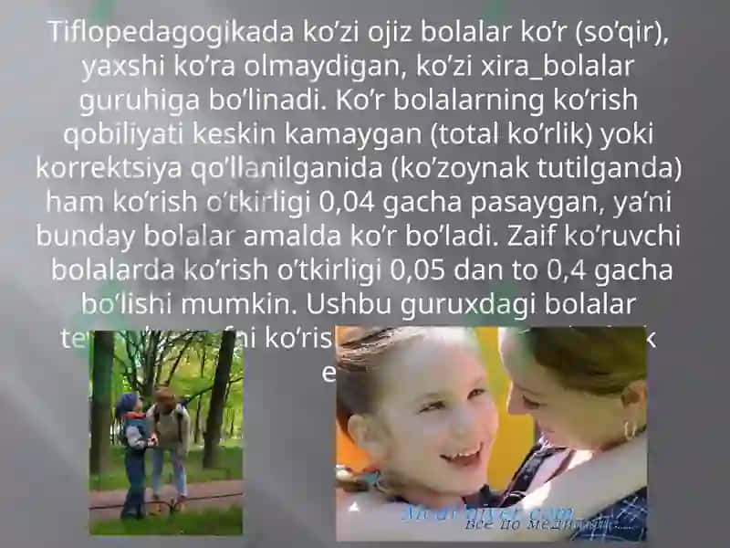 Ko’ziojiz bolalar maktab internatida tarbiyaviy tadbirlar o’tkazishning hususiyatlari 3