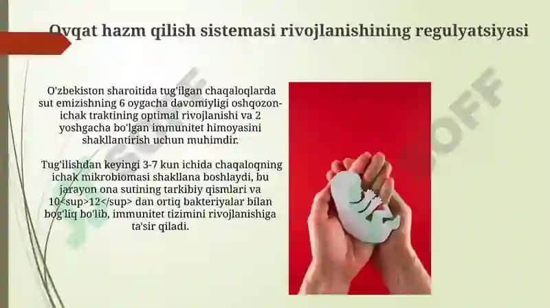 Ovqat hazm qilish sistemasi rivojlanishining regulyatsiyasi 3