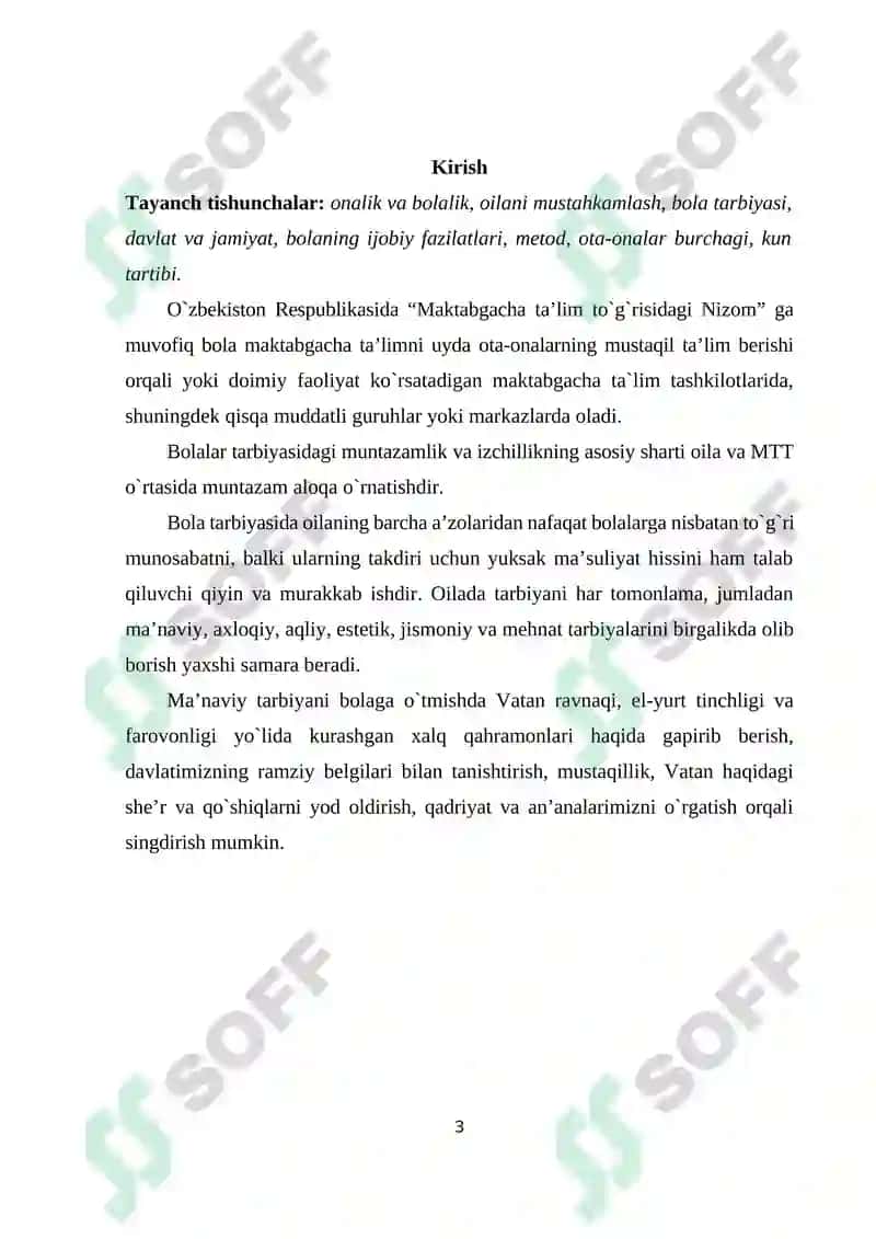 MAKTABGACHA TA’LIM MUASSASASI, OILA VA MAKTAB HAMKORLIGI 3