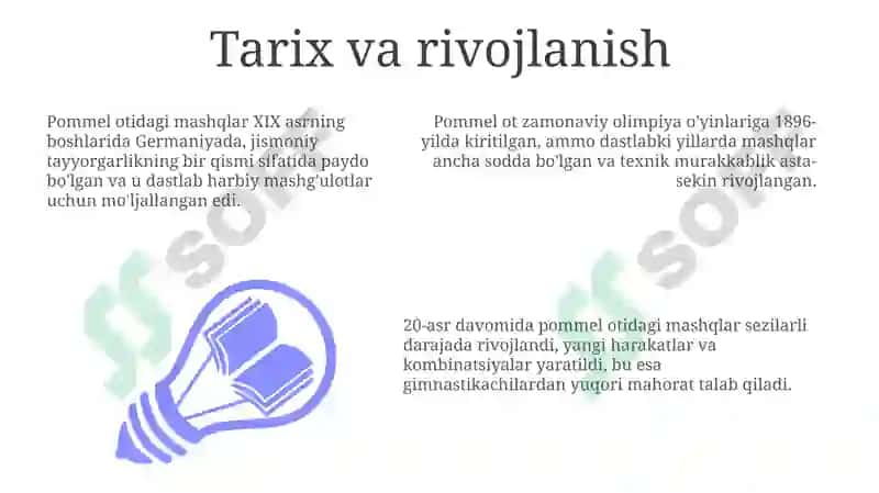 Gimnastika ot ustida: Tarix, Asosiy Ko'nikmalar va Uskunalar 3