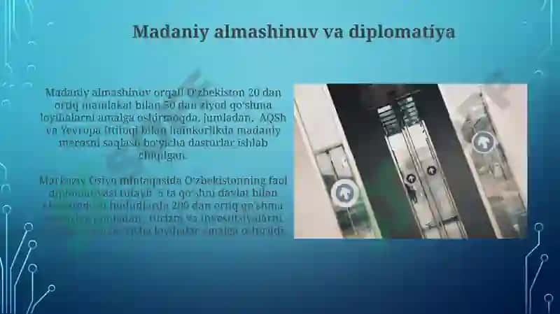 Madaniy almashinuv va diplomatiya 3