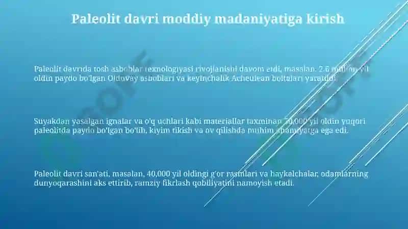 Paleolit davri moddiy madaniyati 3