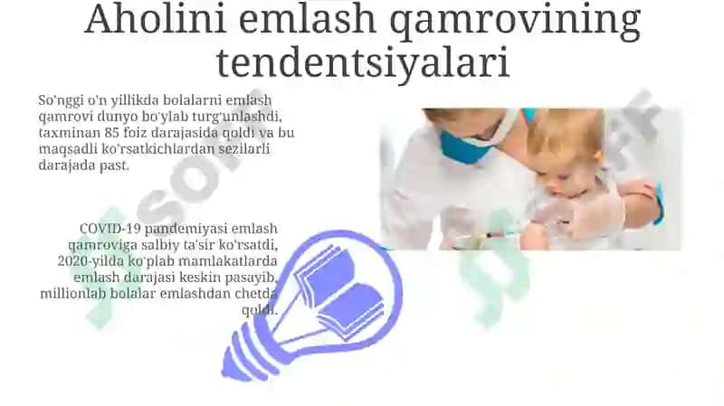 Aholini emlash qamrovining tendentsiyalari 3