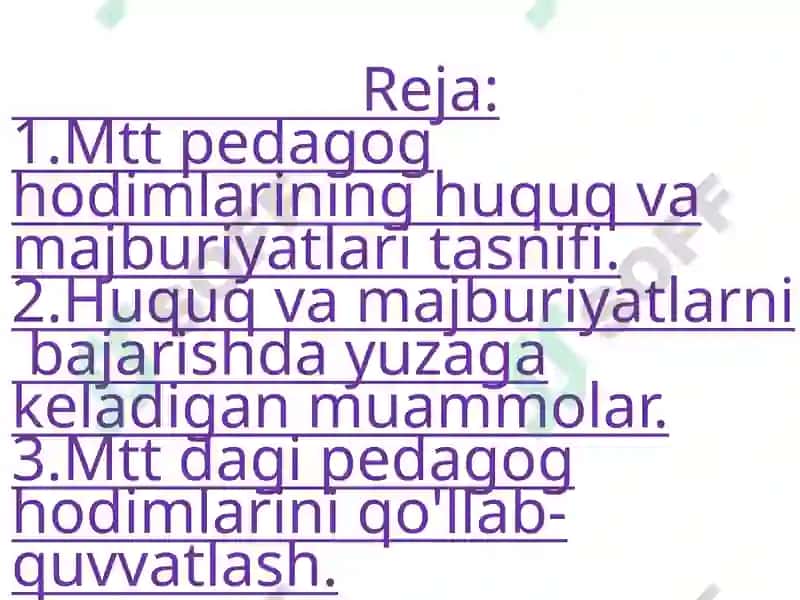 Maktabgacha ta'lim tashkilotlari   pedagog hodimlarining huquq va majburiyatlari 3