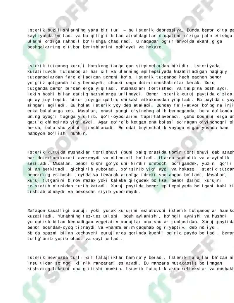YANGILIKLAR IBODULLAYEV ENSIKLOPEDIYASI ISTERIK NEVROZ (ISTERIYA) 3