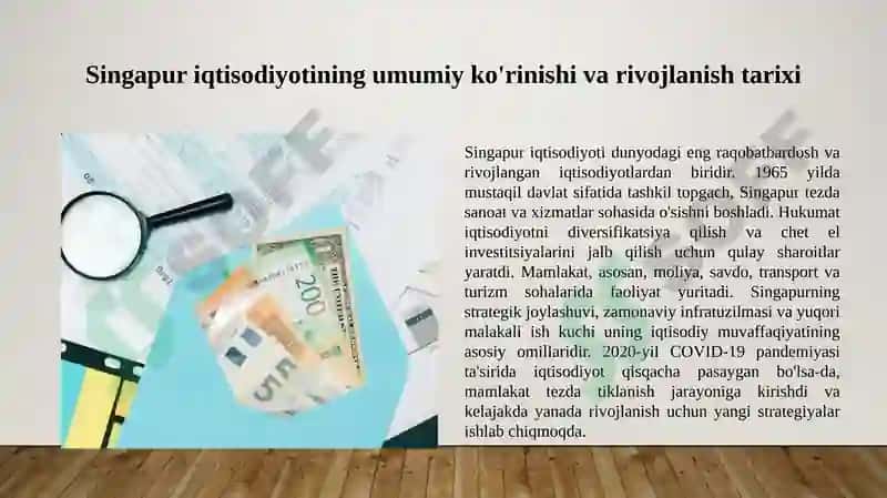 Singapur iqtisodiyotining makroiqtisodiy ko'rsatkichlari tahlili 3