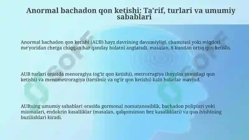 Anormal bachadon qon ketishi 3
