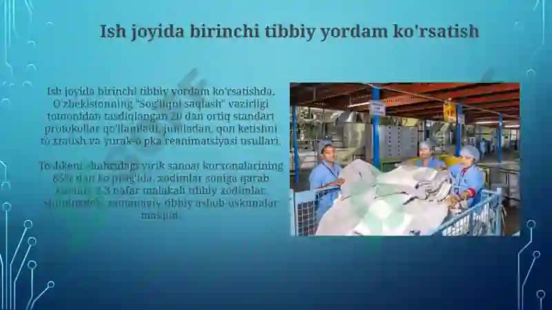 Sanoat Korxonalarida Ishchilarga Tibbiy Yordam Ko'rsatishning Zamonaviy Usullari 3