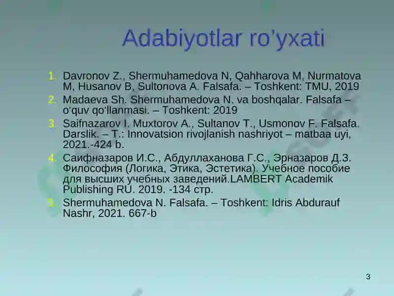 Falsafiy tafakkur taraqqiyot bosqichlari: Sharq falsafasi 3