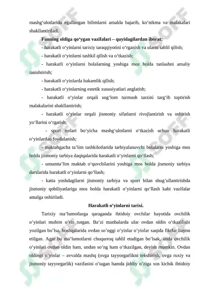 Harakatli o’yinlar tarixi va qisqacha tushuncha 3