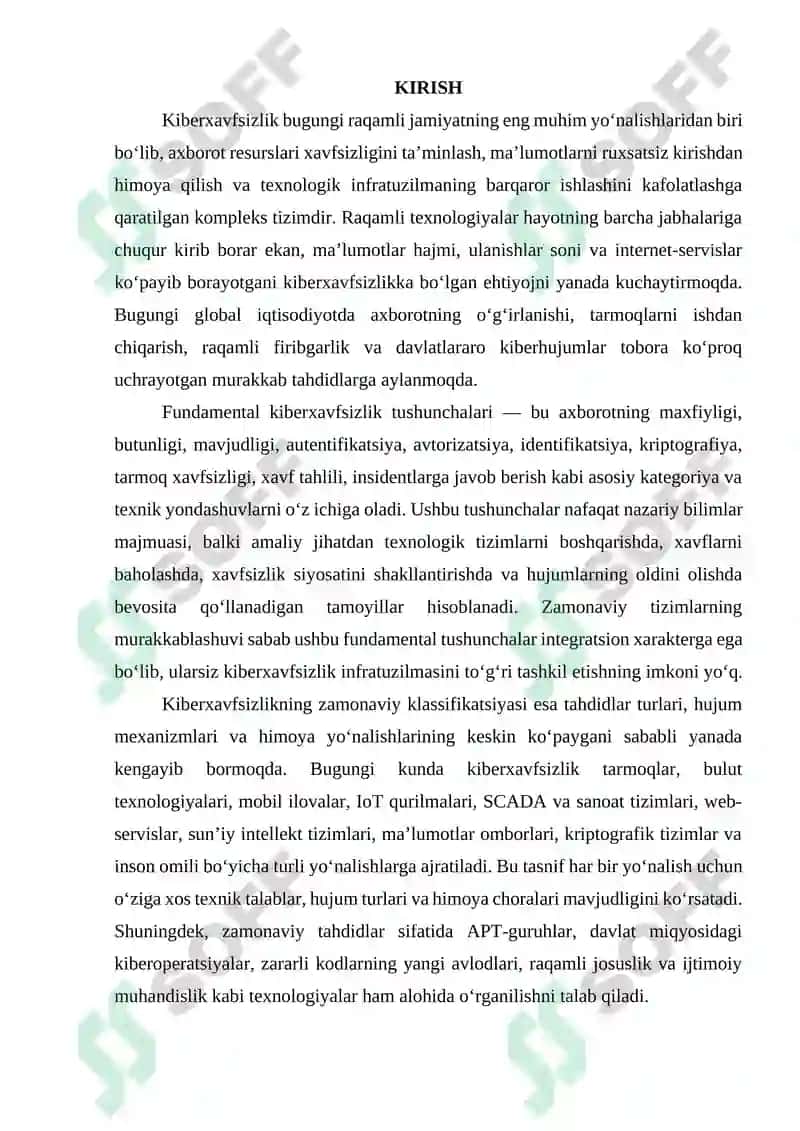 Kiberxavfsizlikning fundamental tushunchalari va zamonaviy klassifikatsiyasi 3