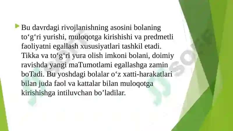 Ilk bolalik davrida fiziologik va jismoniy rivojlanish 3