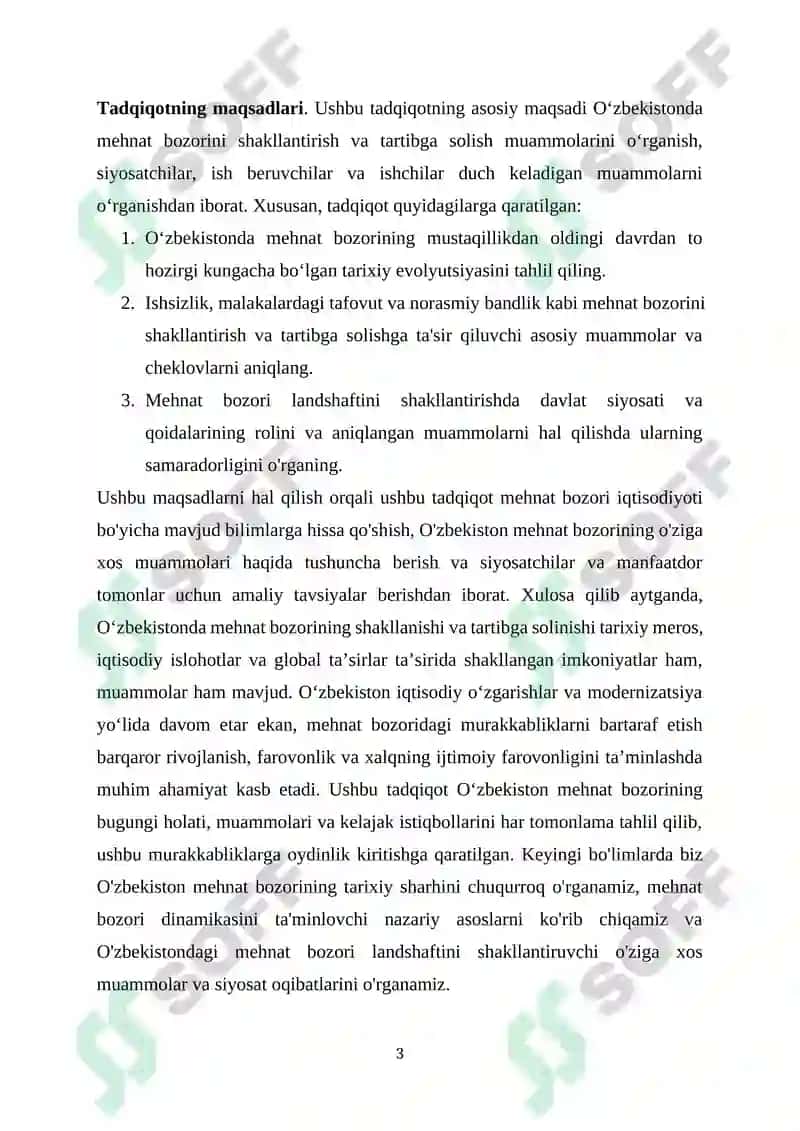 O'ZBEKISTONDA ISHCHI KUCHI BOZORINI SHAKLLANTIRISH VA TARTIBGA SOLISH MUAMMOLARI 3