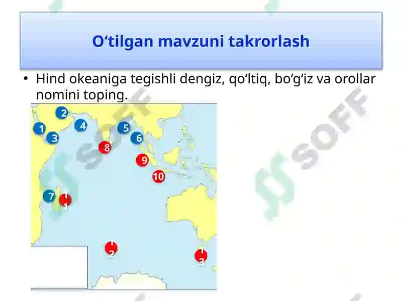 O‘tilgan mavzuni takrorlash 3
