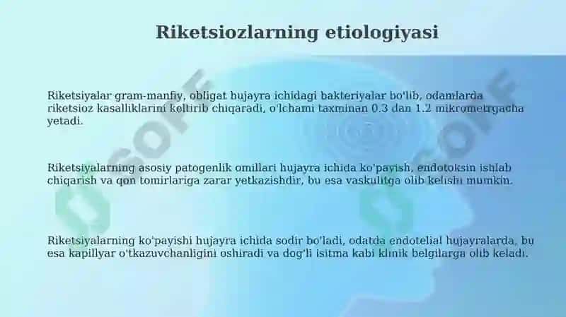 Rikketsiozlar etiologiyasi epidemiologiya 3