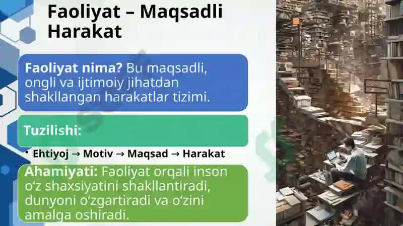 Faoliyat va motivatsiya. Muloqot. Shaxslar aro ziddiyatlar. Nizo psixalogiyasi. 3