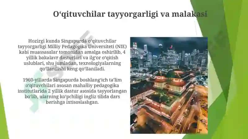 Singapur davlatidagi eski boshlang'ich ta'lim tizimi va xozirgi kundagi o‘zgarishlar 3