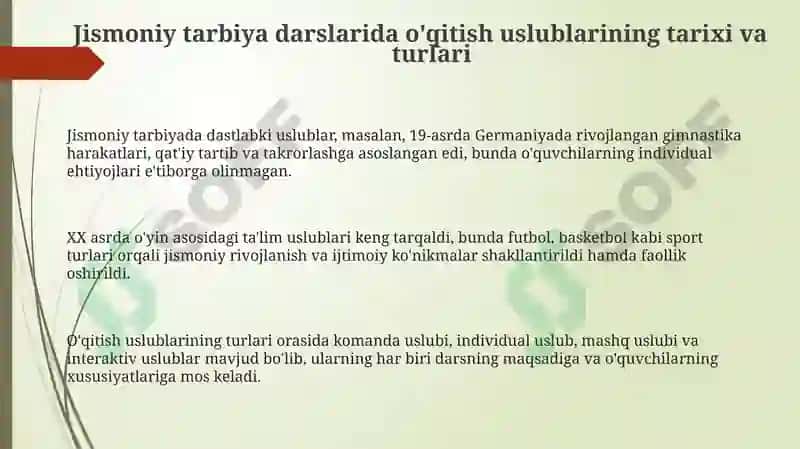 Jismoniy tarbiya darslarda qo'llaniladigan o'qitish metodlari 3