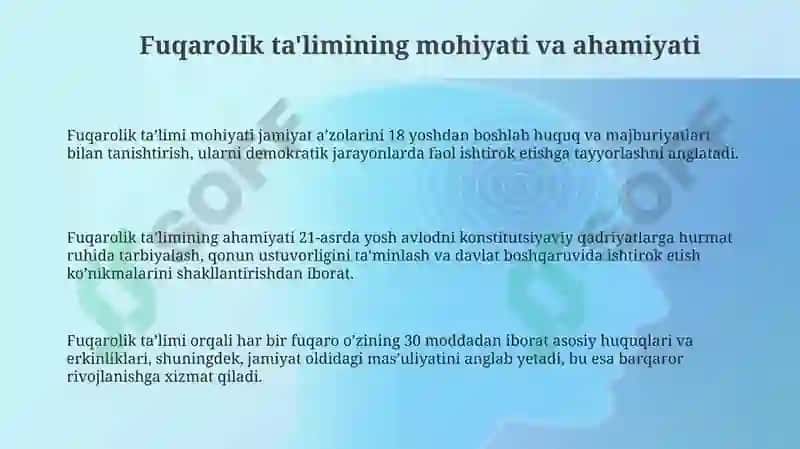 Fuqarolik va Axloqiy Tarbiya 3