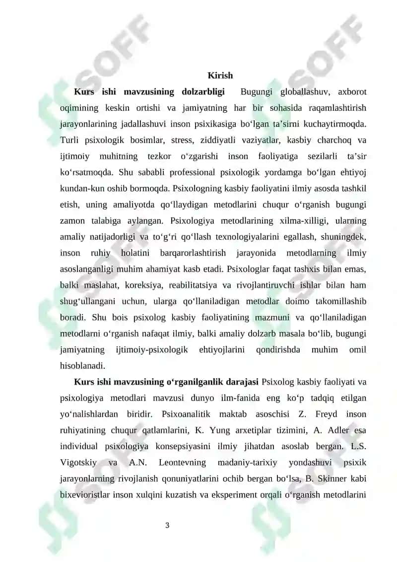 Psixolog kasbiy faoliyati va psixologiya metodlari 3