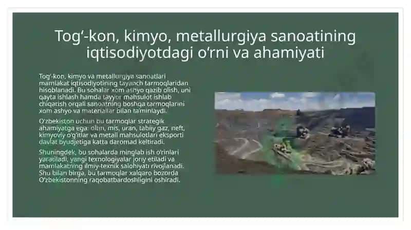 Tog’-kon, kimyo, metallurgiya sanoati va atrof-muhit muhofazasi 3