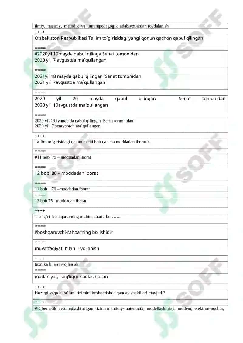 Ilm-ma’rifatli, madaniyatli har tomonlama kamol topgan, yuksak darajadagi pok va axloqli kishilarni tarbiyalab yetishtirishdan iborat 3