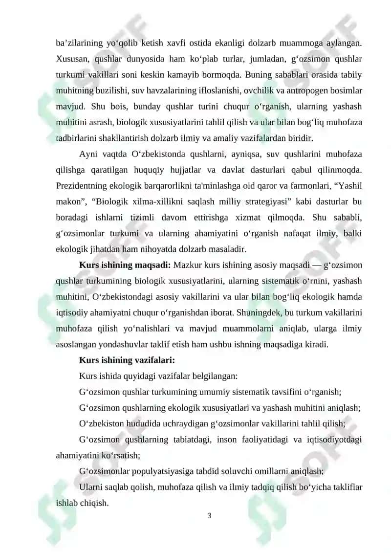 Gʻozsimon qushlarning ekologik va iqtisodiy ahamiyati 3