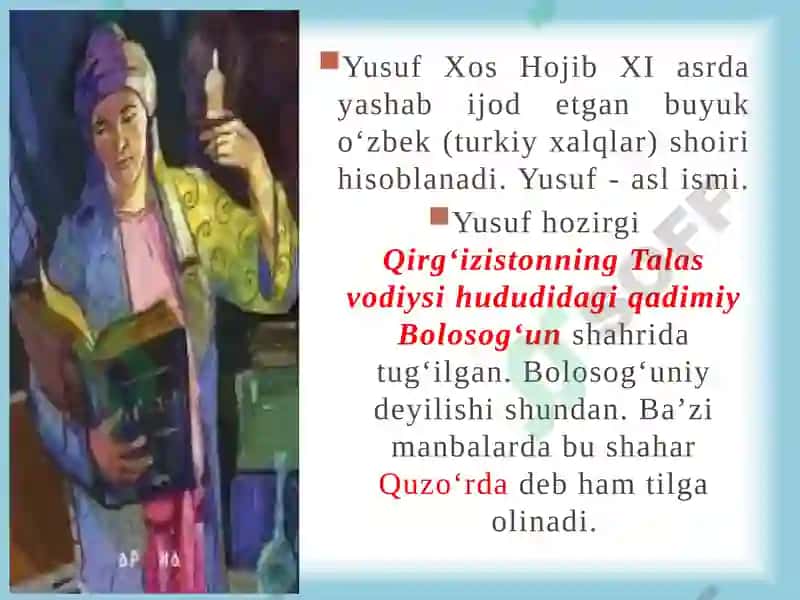Yusuf Xos Hojib 3