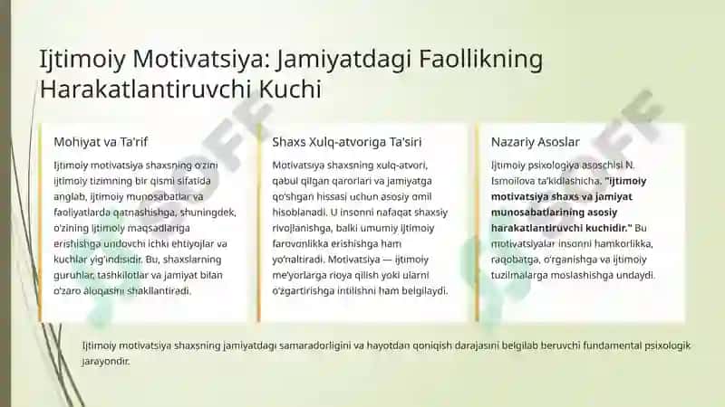 Insonning Ijtimoiy Motivatsiyasi va Ijtimoiy Tartibni Saqlash 3