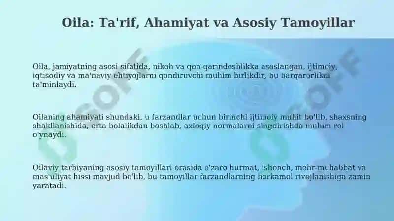 Barkamol avlod tarbiyasida oilaning oʻrni va roli 3