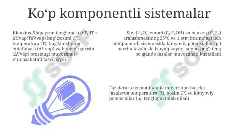 Fazalararo muvozanat termodinamikasi 3