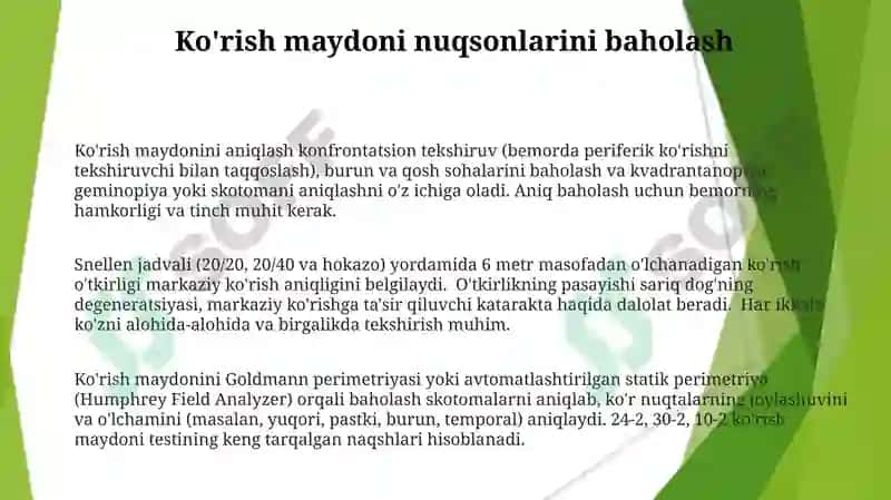 Ko'rish maydonini aniqlash 3