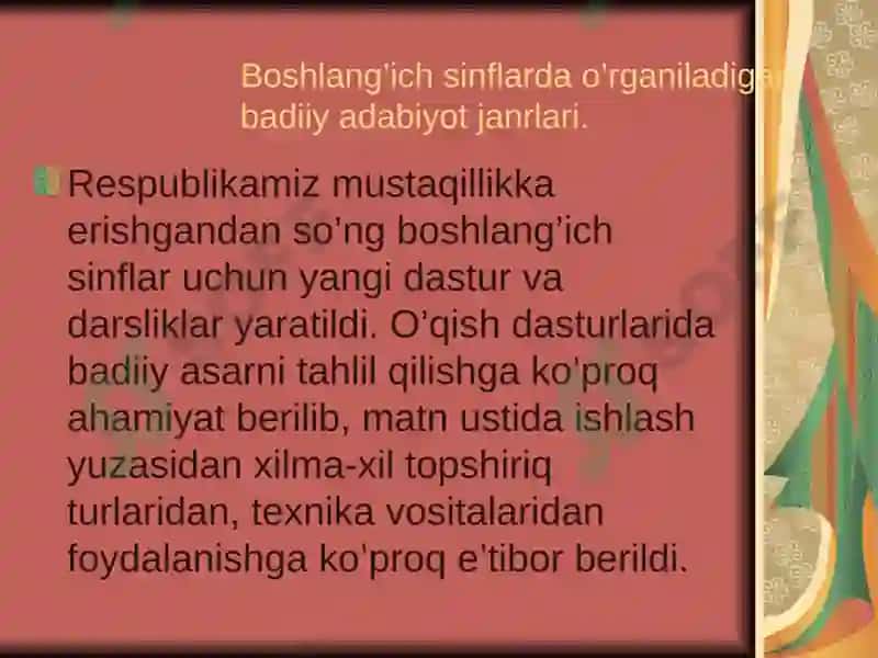 Badiiy asarustida ishlash jarayoni 3